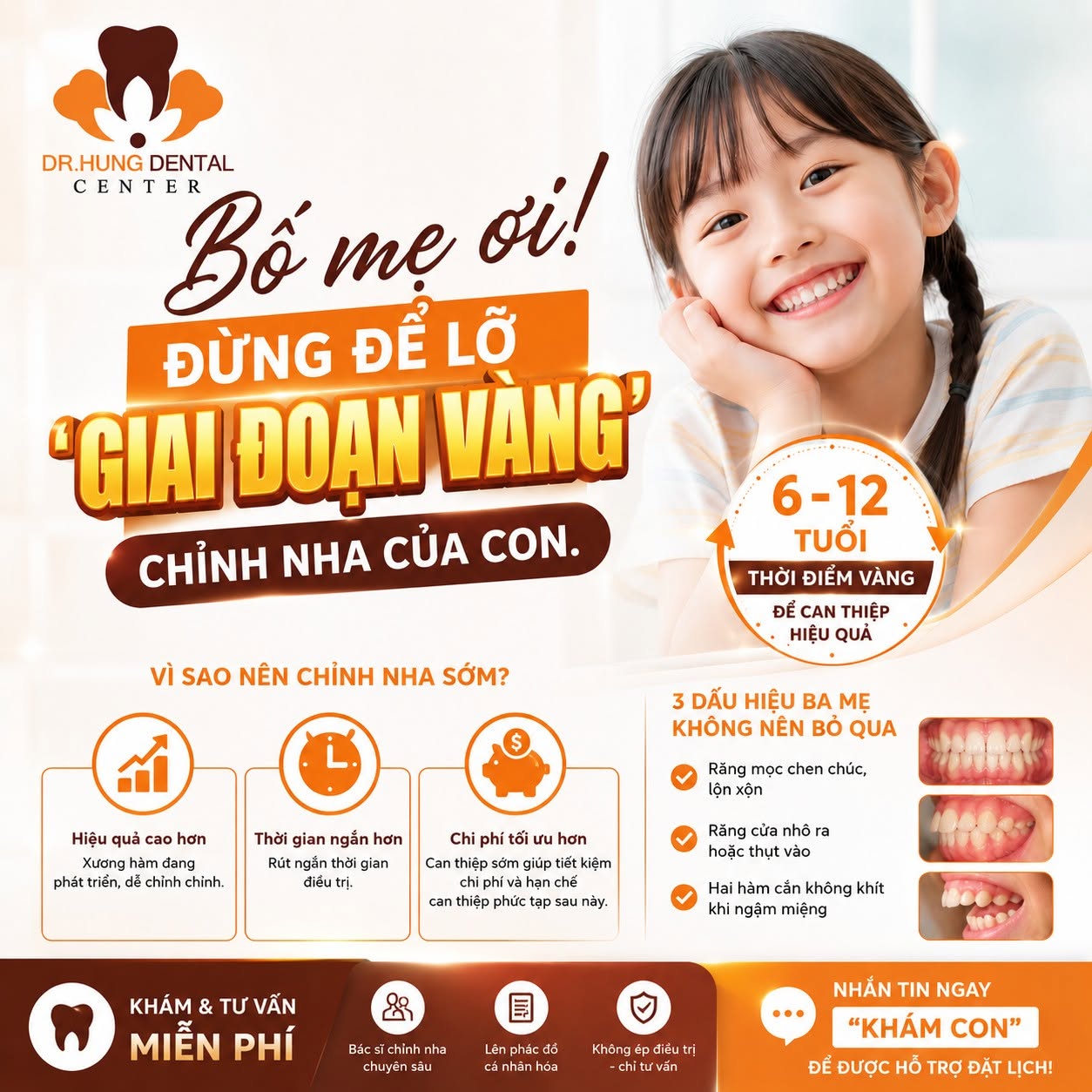 Niềng răng cho trẻ tại gia lâm