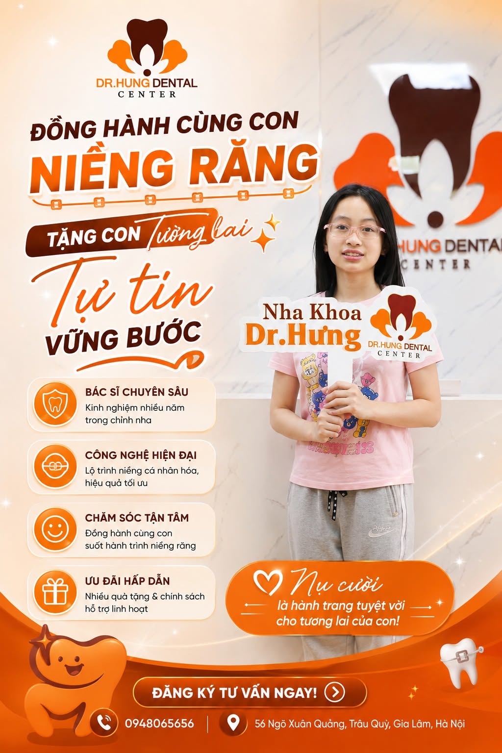 niềng răng trẻ em tại gia lâm
