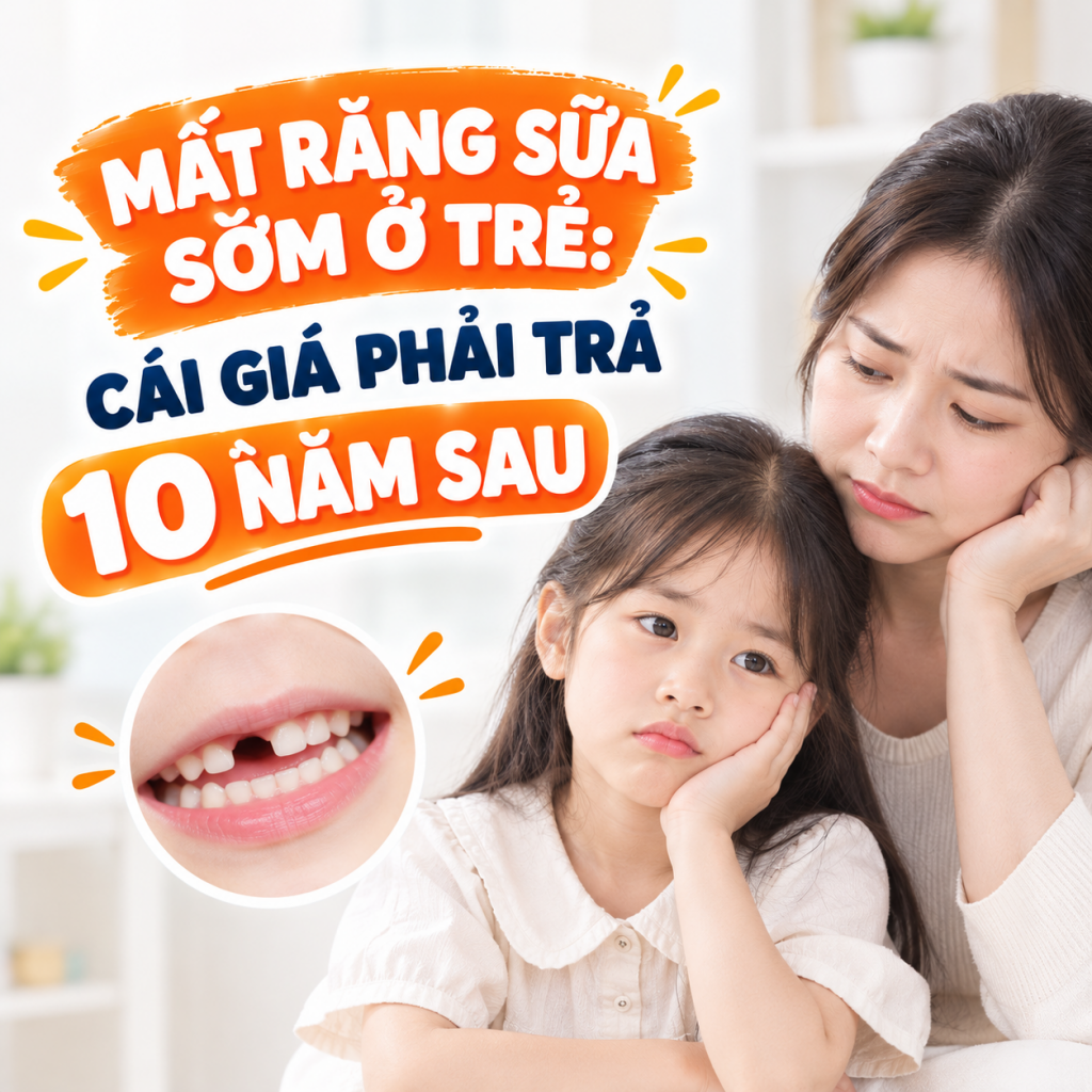 mất răng sữa sớm
